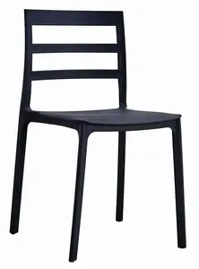 Čierna plastová stolička ELBA