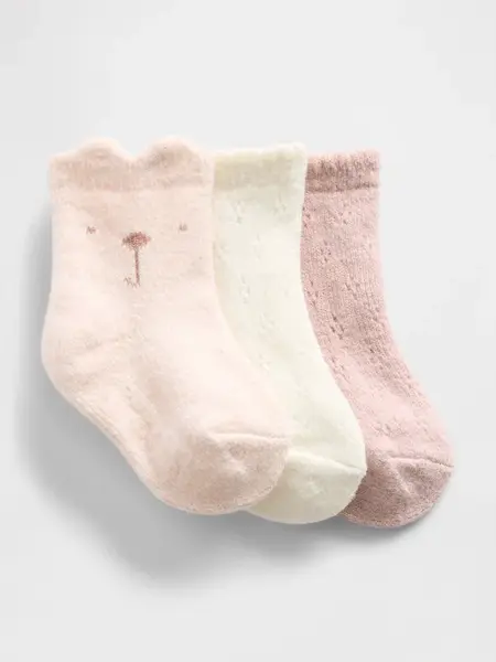 GAP Baby Socks CashSoft, 3 Pairs - Girls