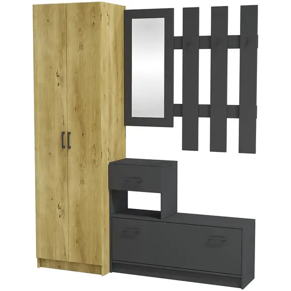 Předsíňová stěna Cora wotan/černá