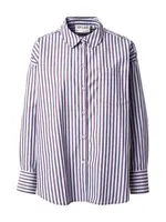 Aware Blúzka  svetlomodrá / vínovo červená / biela