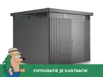 Domek na nářadí Biohort HIGHLINE H5, tmavě šedý, dvoukřídlé dveře BH84069