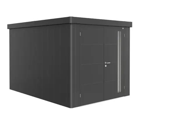 Zahradní domek NEO 4B, tmavě šedá, dvoukřídlé dveře BH85072