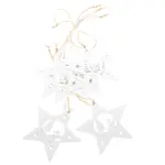 Závěsná dřevěná hvězda s andělem 6ks