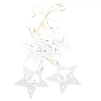 Závěsná dřevěná hvězda s andělem 6ks