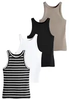 The Set Top  brokátová / čierna / biela