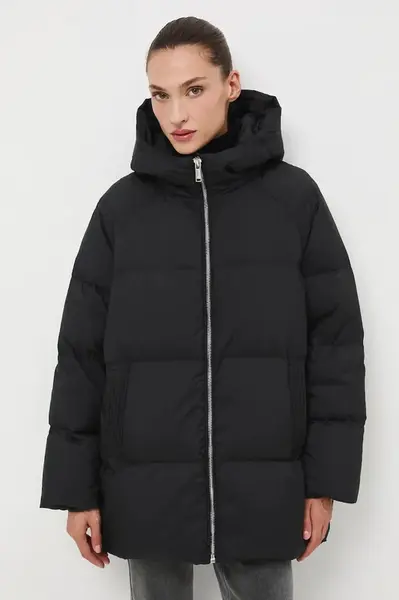 Péřová bunda Medicine dámská, černá barva, zimní, oversize