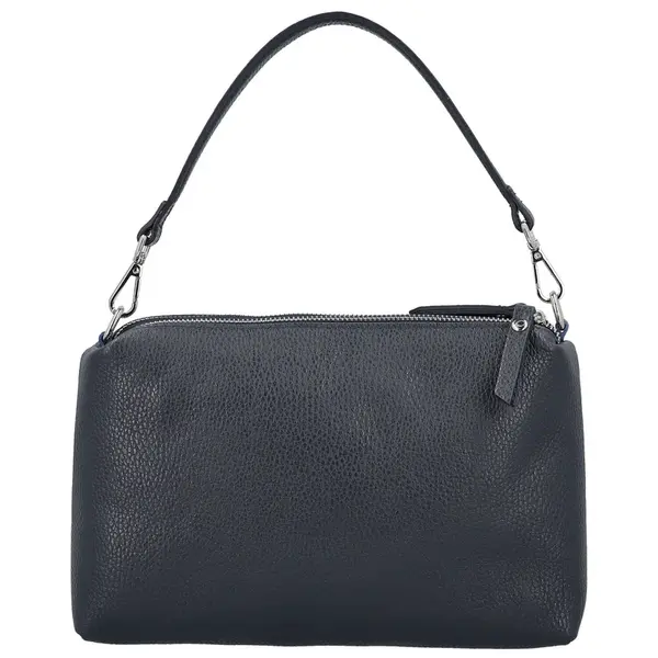 Dámská kožená kabelka na rameno tmavě modrá - Delami Vera Pelle Sussan