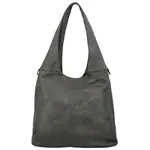 Trendy dámská koženková kabelka na rameno Marlen, tmavě šedá