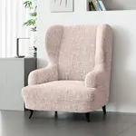 Bielastické potahy GRAFITI NOVÉ béžové křeslo ušák (š. 60 - 110 cm)