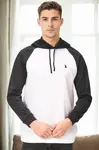 V9005 DEWBERRY MEN'S SWEATSHIRT-WHITE - NAVY BLUE