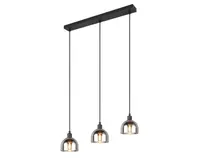 Závěsné stropní osvětlení Molly, černá/chromované sklo