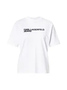 KARL LAGERFELD JEANS Tričko  čierna / biela
