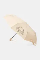 Deštník Moschino béžová barva, 8981