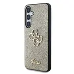 Zadní kryt Guess PU Fixed Glitter 4G Metal Logo pro Samsung Galaxy S25+, zlatá