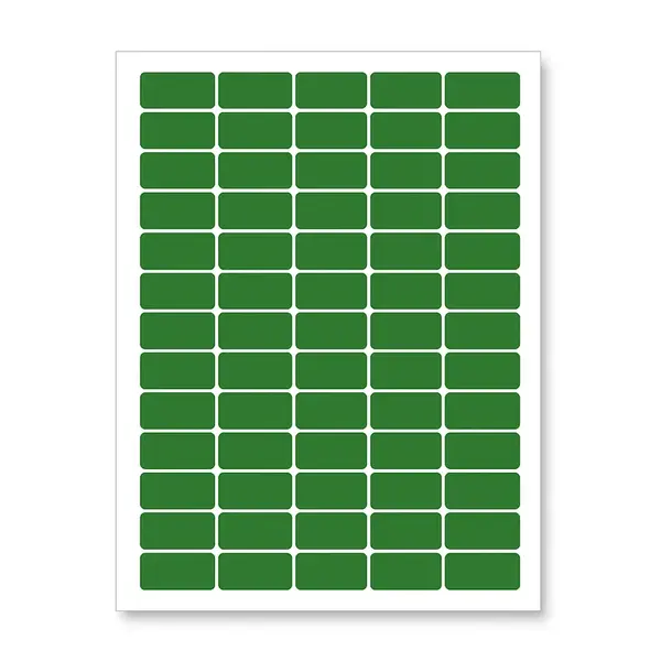 Samolepicí etikety 38 x 21,2 mm, 65 etiket, A4, 20 listů, zelené