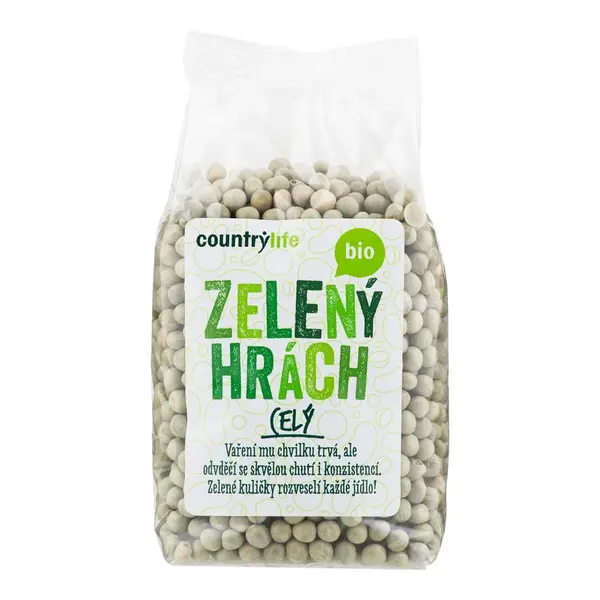 Country Life Hrách zelený BIO celý 500 g