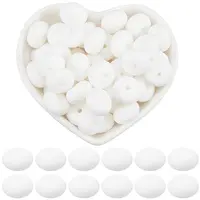 100Pcs Rondelle Silicone Focal Beads