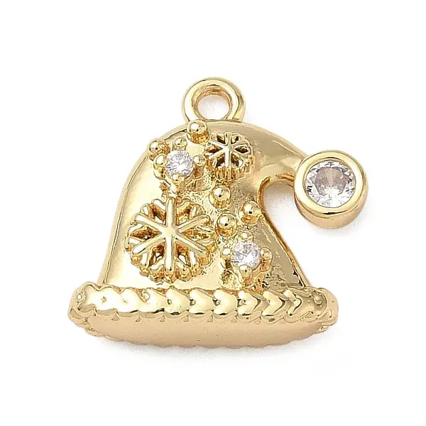 Brass Micro Pave Cubic Zirconia Charms