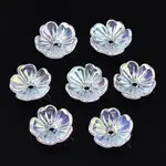 5-Petal Electroplate Acrylic Bead Caps