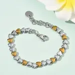 Heart Non-magnetic Synthetic Hematite Link Chain Bracelets for Women