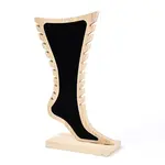 Foot Shaped Bamboo Anklet Storage Jewelry Rack
