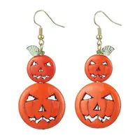 Dyed Synthetic Turquoise & Glass Dangle Earrings