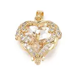Brass Micro Pave Cubic Zirconia Pendants