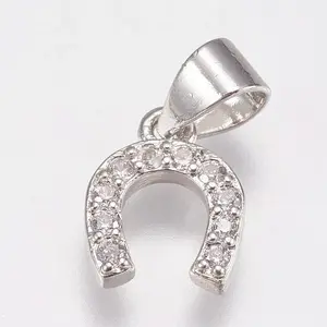 Brass Micro Pave Cubic Zirconia Charms