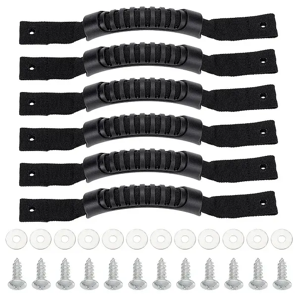 6Sets Plastic Flexible Grab Handle with Overmolded Grip for Canoe/Kayak