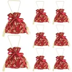 Flower Printed Cloth Drawstring Storage Bags