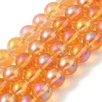 Transparent Electroplate Glass Beads Strands