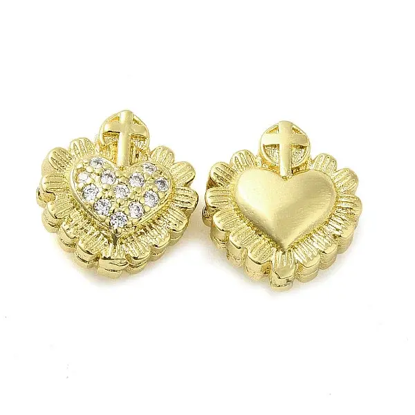 Rack Plating Brass Cubic Zirconia Beads