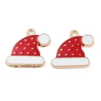 Christmas Theme Barrel Plating Alloy Enamel Pendants