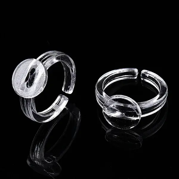 Transparent Acrylic Open Cuff Ring Components
