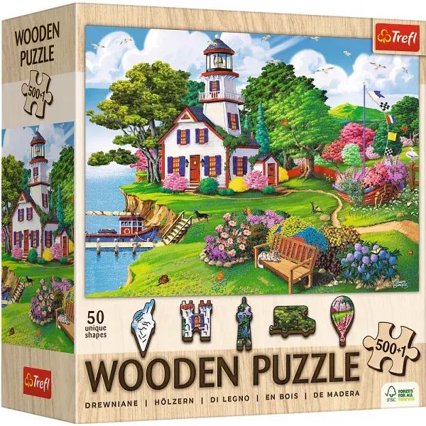 Trefl Dřevěné puzzle 501 - Letní útočiště