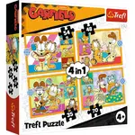 Trefl Puzzle 4v1 Garfield zbožňuje lasagne