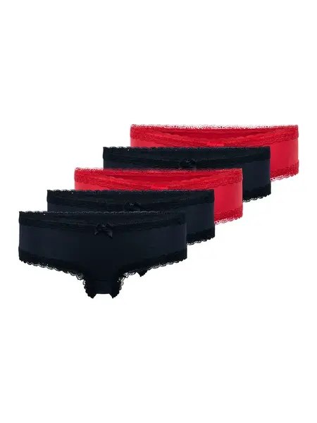 Hunkemöller Tangá  námornícka modrá / červená