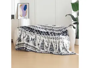 Mikroplyšová deka WINTER DEER, šedá Rozměr: 150 x 200 cm