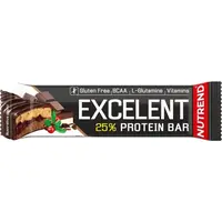 Nutrend EXCELENT PROTEIN BAR DOUBLE, 2X85G+1X40G, ČOK.+ NUGÁT S BRUSIN. Proteinová tyčinka, , velikost