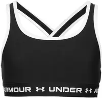 Under Armour CROSSBACK MID SOLID G Dívčí podprsenka, černá, velikost L
