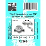 Tesnenie k prezlečeným maticiam 3/4 za batérie a k vodomerom guma, 7 ks