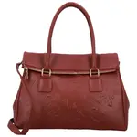 Dámska kožená kabelka do ruky tmavo červená - Delami Vera Pelle Arjana
