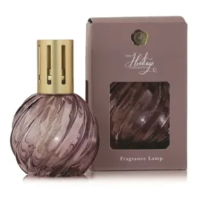 Ashleigh & Burwood London Velká katalytická lampa SPIRAL MAUVE skleněná fialová