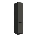Vysoká potravinová skříňka Aria 40 DK-210 2F Barva korpusu: Černá, Barva dvířek: GR - Graphite AFM