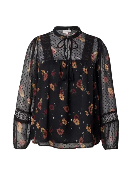 ONLY Carmakoma Blúzka 'CARTessa'  tmavobéžová / tmavočervená / čierna / šedobiela