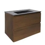 Kúpeľňová skrinka s umývadlom SAT B-Way 79x50x45 cm matný orech BWAY280NUTU4B