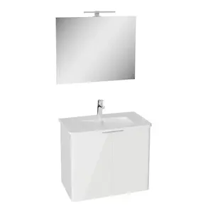 VitrA Mia kúpeľňová zostava s umývadlom 78,5x65x46,5 cm biela lesk MIASETPR80BB