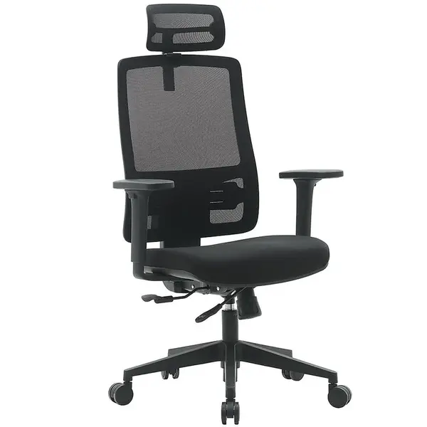 Otáčecí křeslo Popstar Mesh Lux černá 116-143x47x48 cm