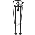 Vaňová batéria RAV Slezák MORAVA so sprchovacím setom 150 mm čierna MK350.5/2CMAT