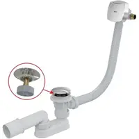 Vaňový sifón click/clack Alca s napúšťaním prepadom, 100 cm, chróm A509CKM100